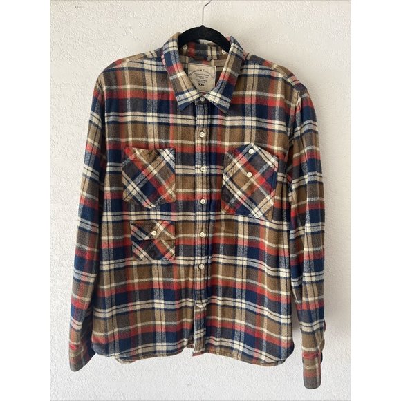 Threads 4 Thought Heavy Flannel Lined Button Up Shirt/jacket Mens Sz XXL - Picture 1 of 12
